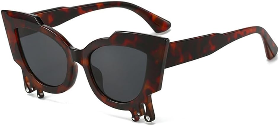 

Модные солнцезащитные очки в стиле панк с эффектом слез для женщин, роскошные солнцезащитные очки «кошачий глаз» для женщин, сексуальные очки «кошачий глаз» со стразами generic, 2