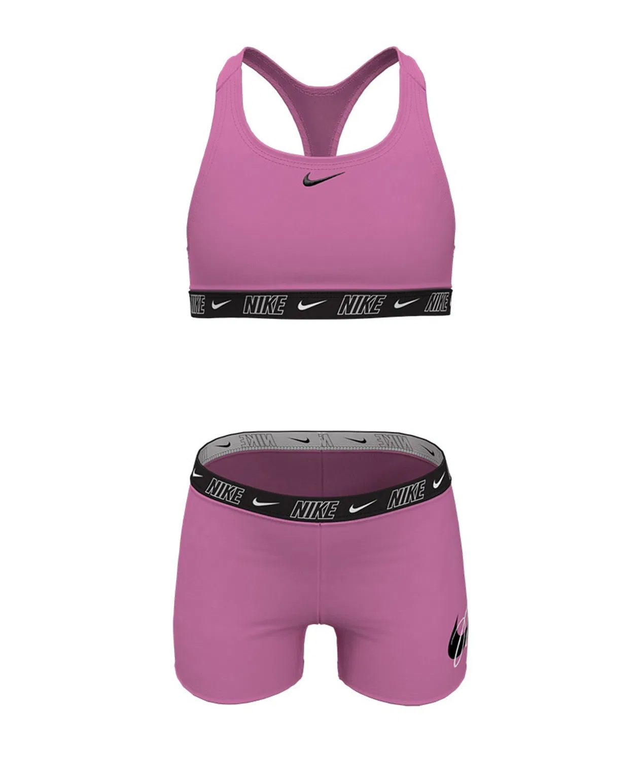 Детский купальник Nike бикини с шортами розовый