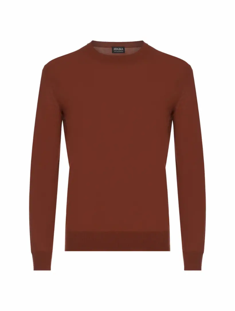 

Шерстяной лонгслив Zegna, оранжевый