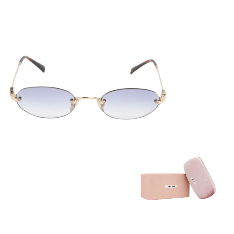 

MIU MIU Металлические солнцезащитные очки кошачий глаз женские золотые, Gold