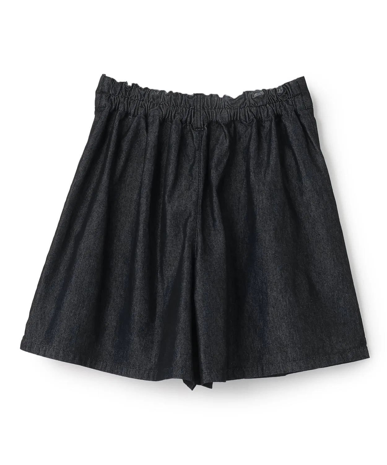 Демисезонные детские шорты-кюлоты из денима pom ponette junior чёрные — фото 2