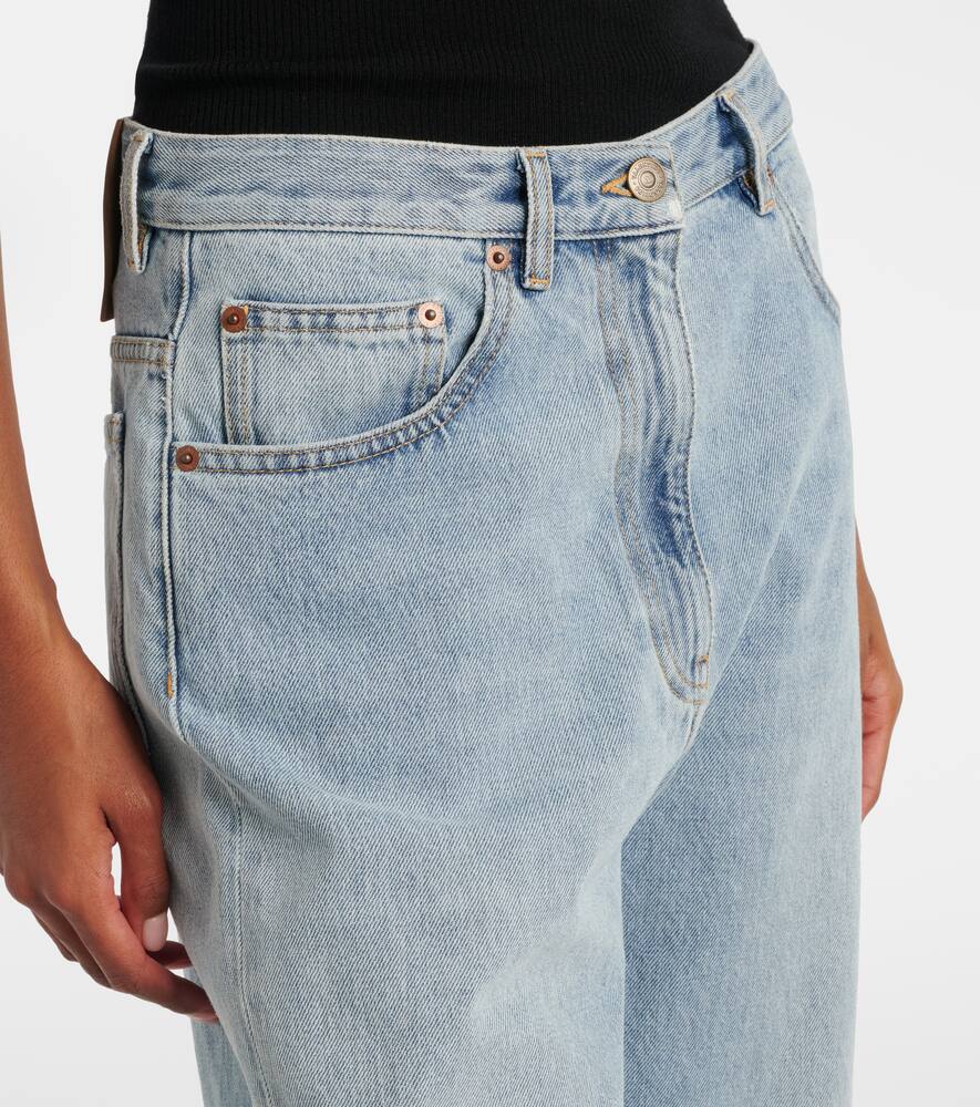 Джинсы с широкими штанинами средней посадки Valentino, Denim Blu Lav Chiaro — фото 4