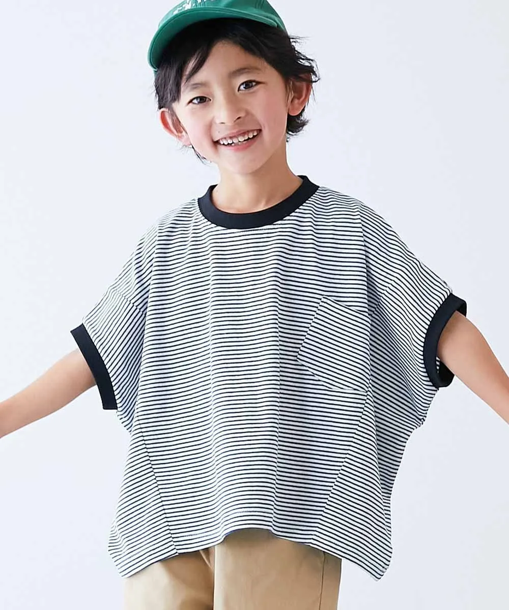 Футболка Flying Squirrel, футболки, топы 25SS Devirock, Border - Navy