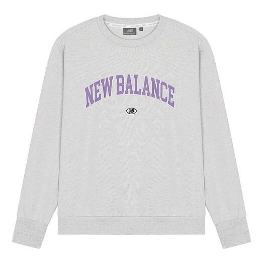 

Толстовка New Balance Logo Printing Round Neck Pullover Couple Style Gray, серый