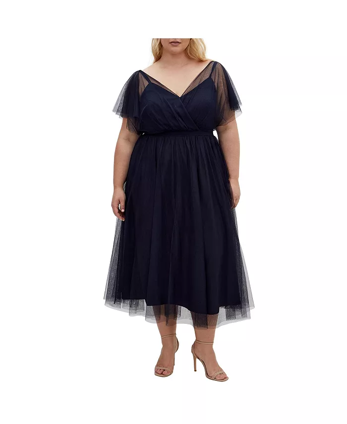 

Платье Elina Maxi Plus Size CITY CHIC, синий