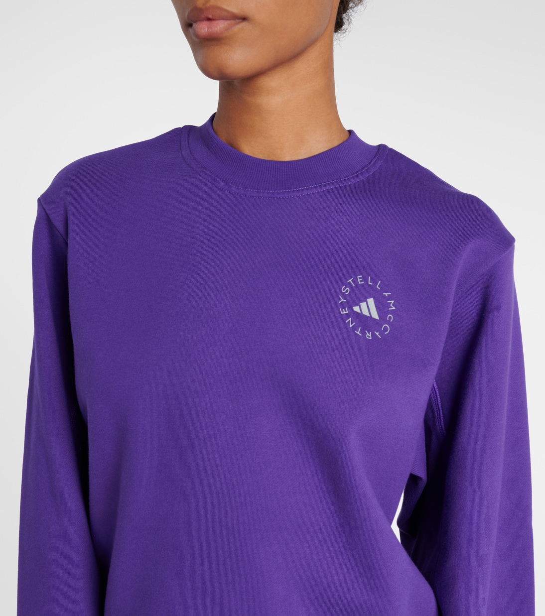Толстовка из хлопкового флиса Adidas by Stella McCartney, Alpine Violet-Smc — фото 4