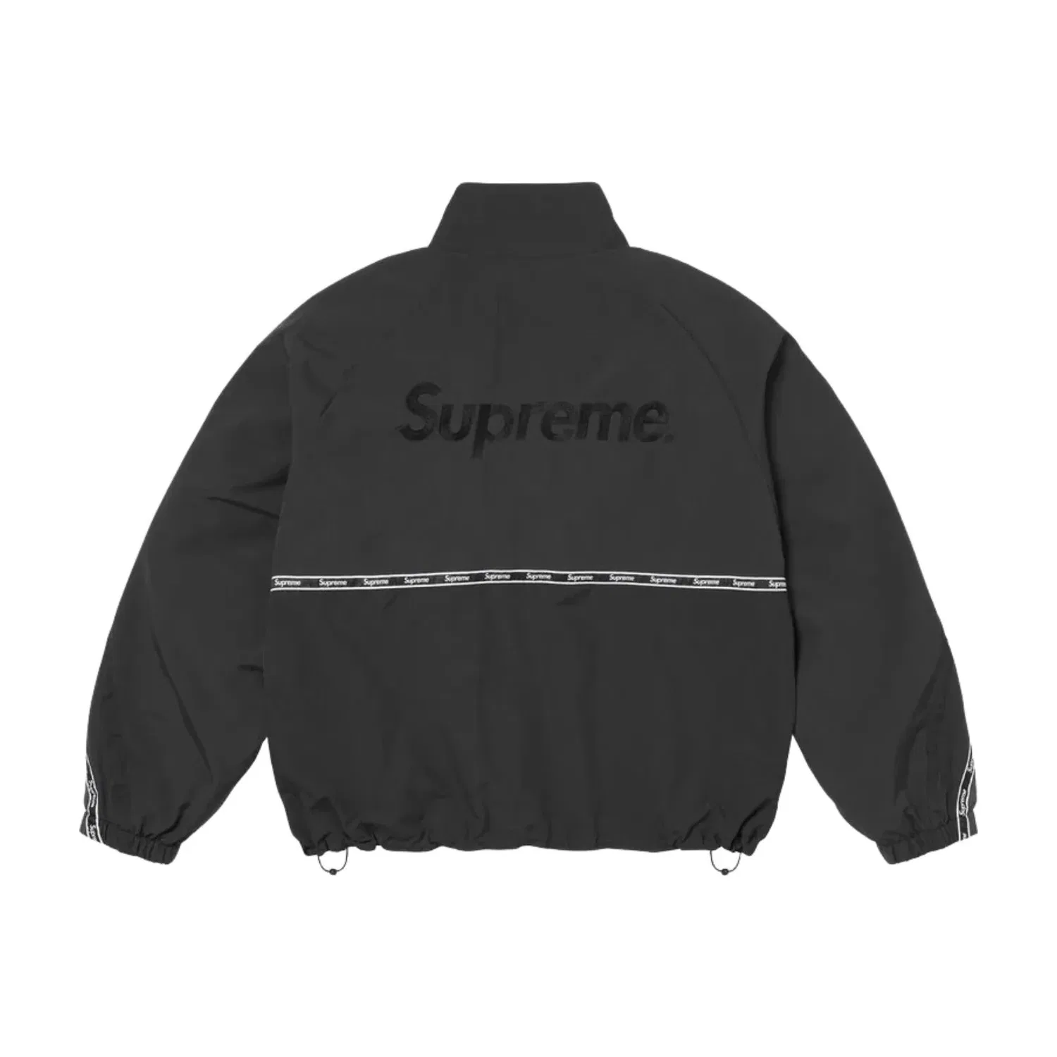 Спортивная куртка Supreme SS26 с логотипом и лентой, черная, SUP-SS26-263-BLK — фото 2
