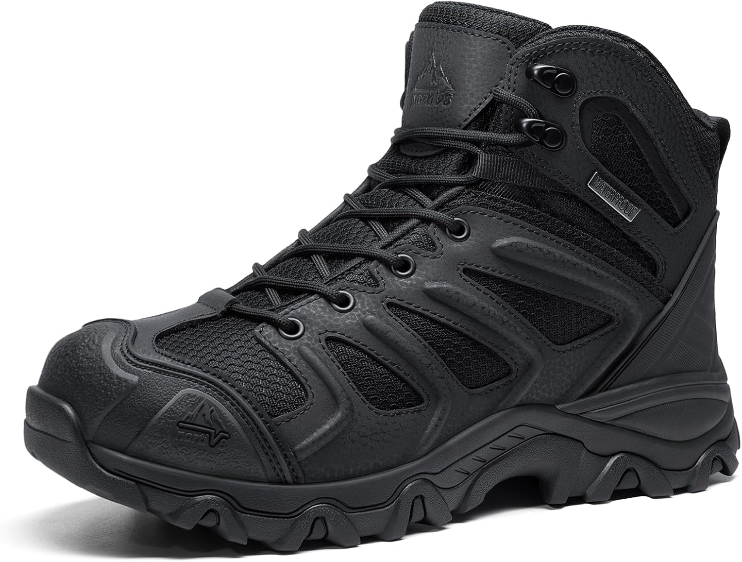 

Мужские водонепроницаемые походные ботинки NORTIV 8 до щиколотки, легкая обувь для треккинга и прогулок по тропам Armadillo, черный