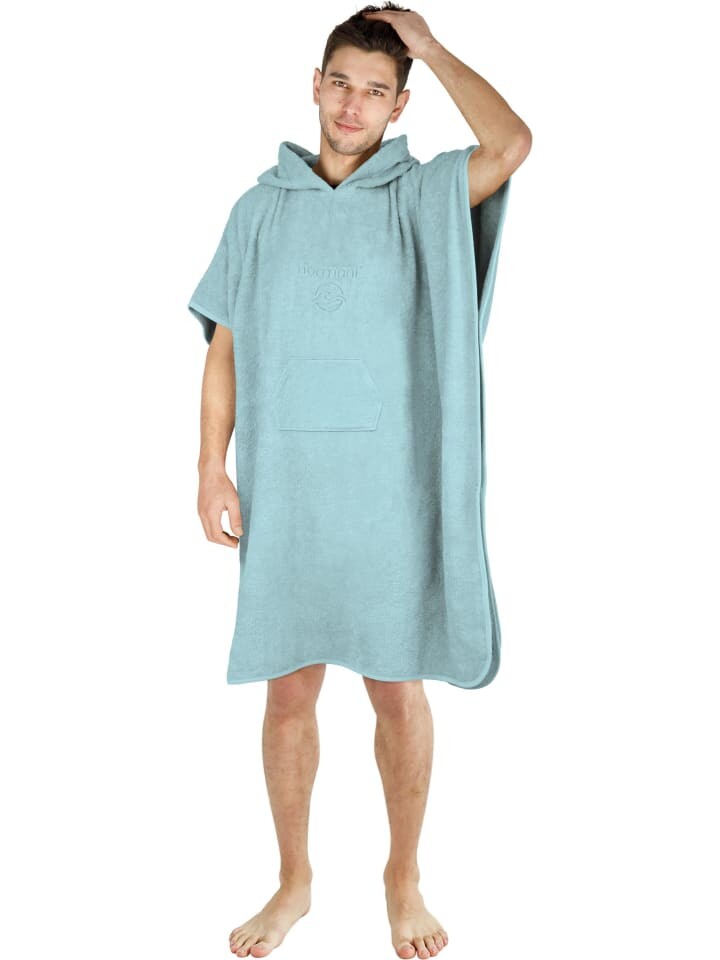 

Халат normani Badeponcho aus Bio-Baumwolle Sitra, светло-синий