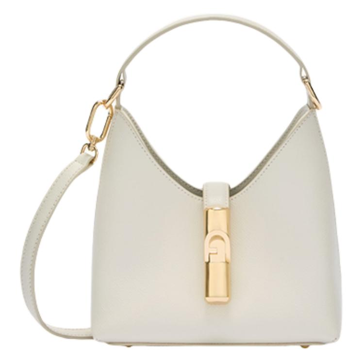 

Furla Кожаная сумка хобо мини женская белая