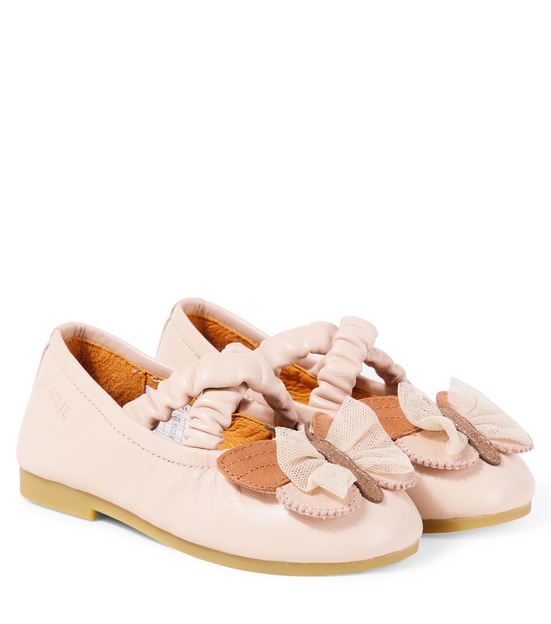 

Балетки Mileni с аппликацией из кожи Donsje, Light Rose Sheep Leather