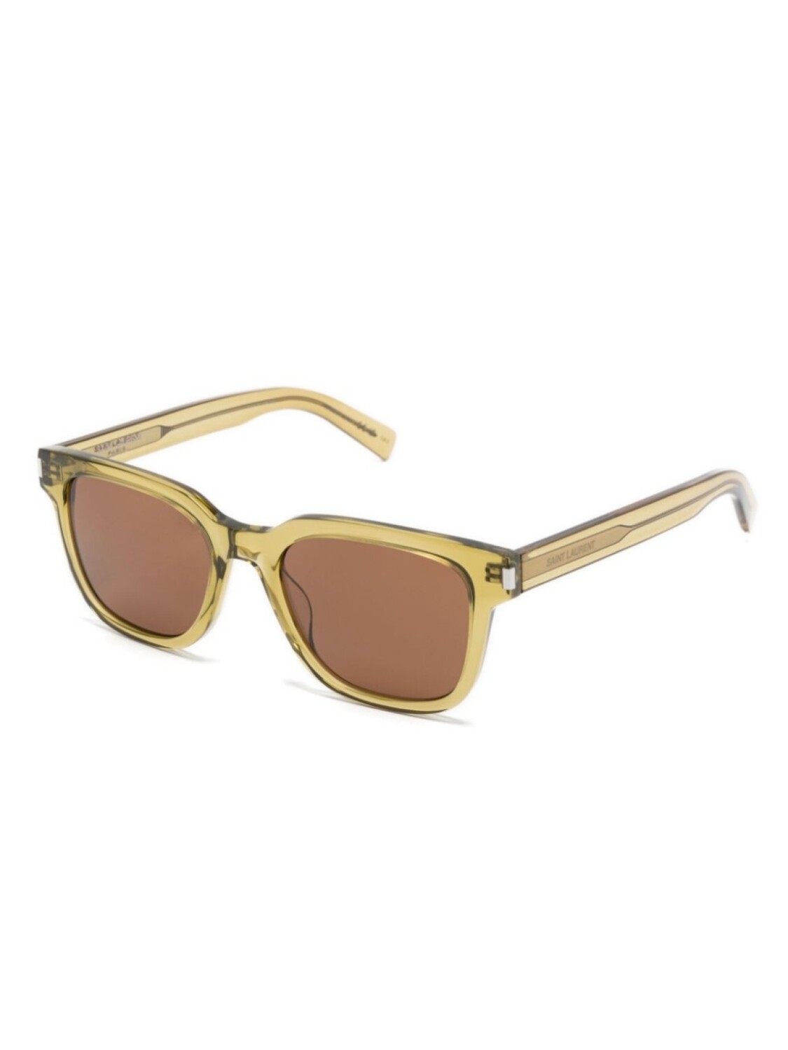 Солнцезащитные очки в квадратной оправе Saint Laurent Eyewear, зеленый — фото 2