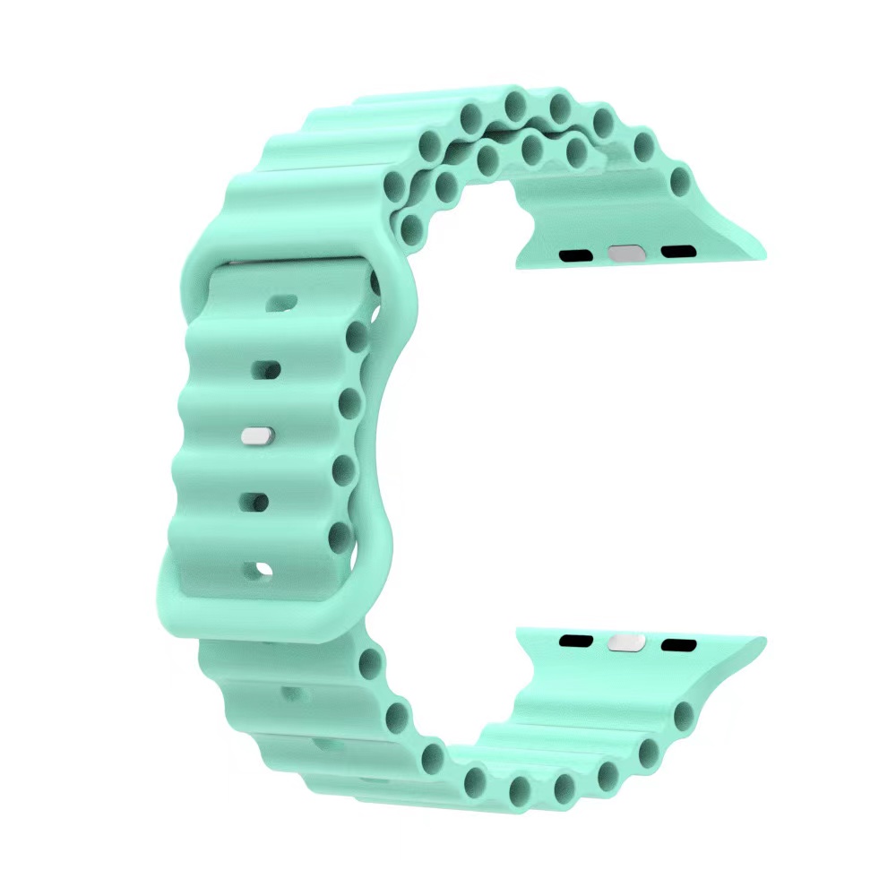 

Wepro Часы Strap Apple Compatibility Silicone Material 150mm~220mm, 【Pistachio color】Elastic fit ★ one-piece buckle