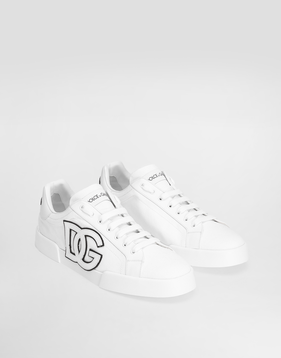 Кроссовки portofino light strobel из ткани и телячьей кожи Dolce & Gabbana, мультиколор — фото 2