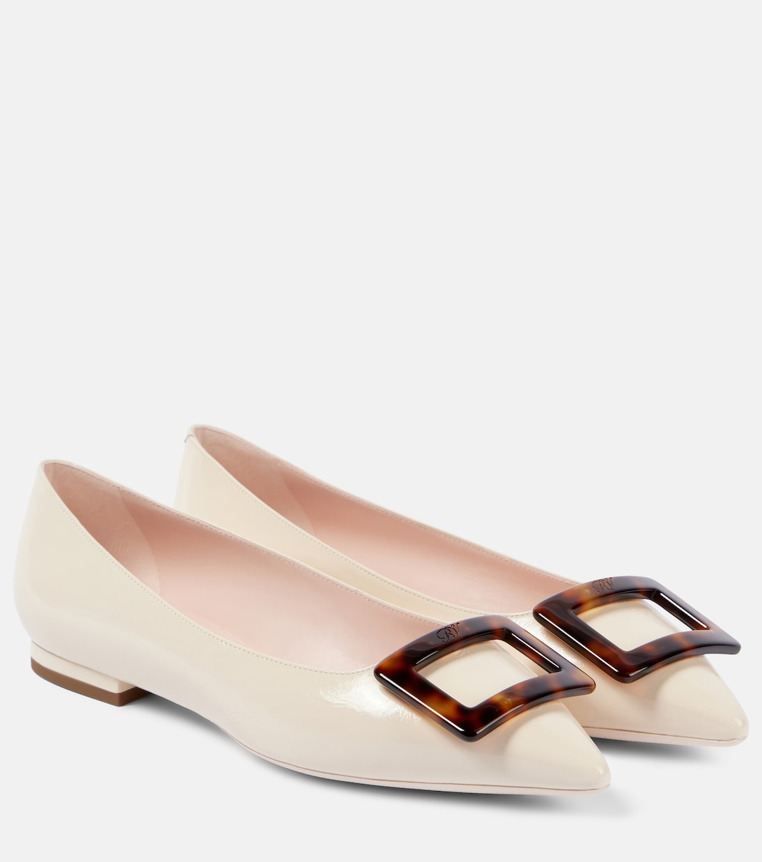 Кожаные балетки Gommettine Ball Roger Vivier, Cire'