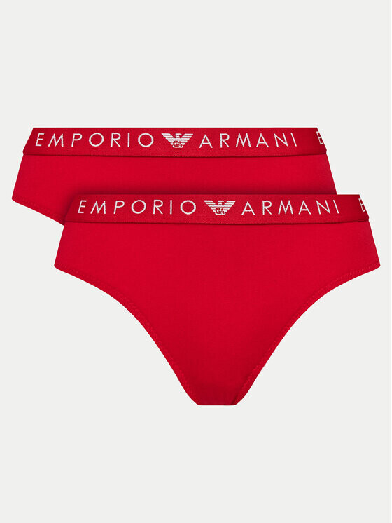 

Комплект из 2 классических женских трусов Emporio Armani Underwear, красный