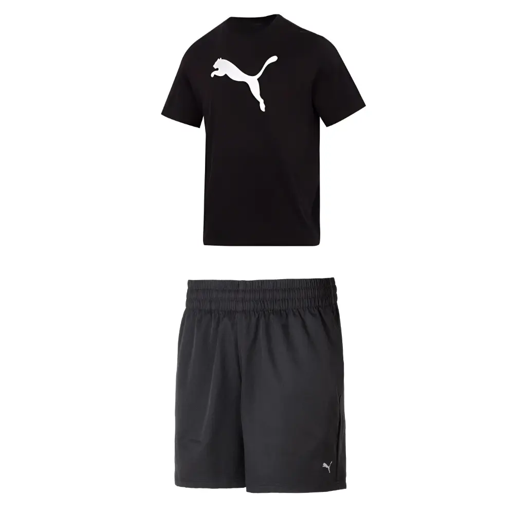 

Повседневный спортивный мужской спортивный костюм черный Puma, черный