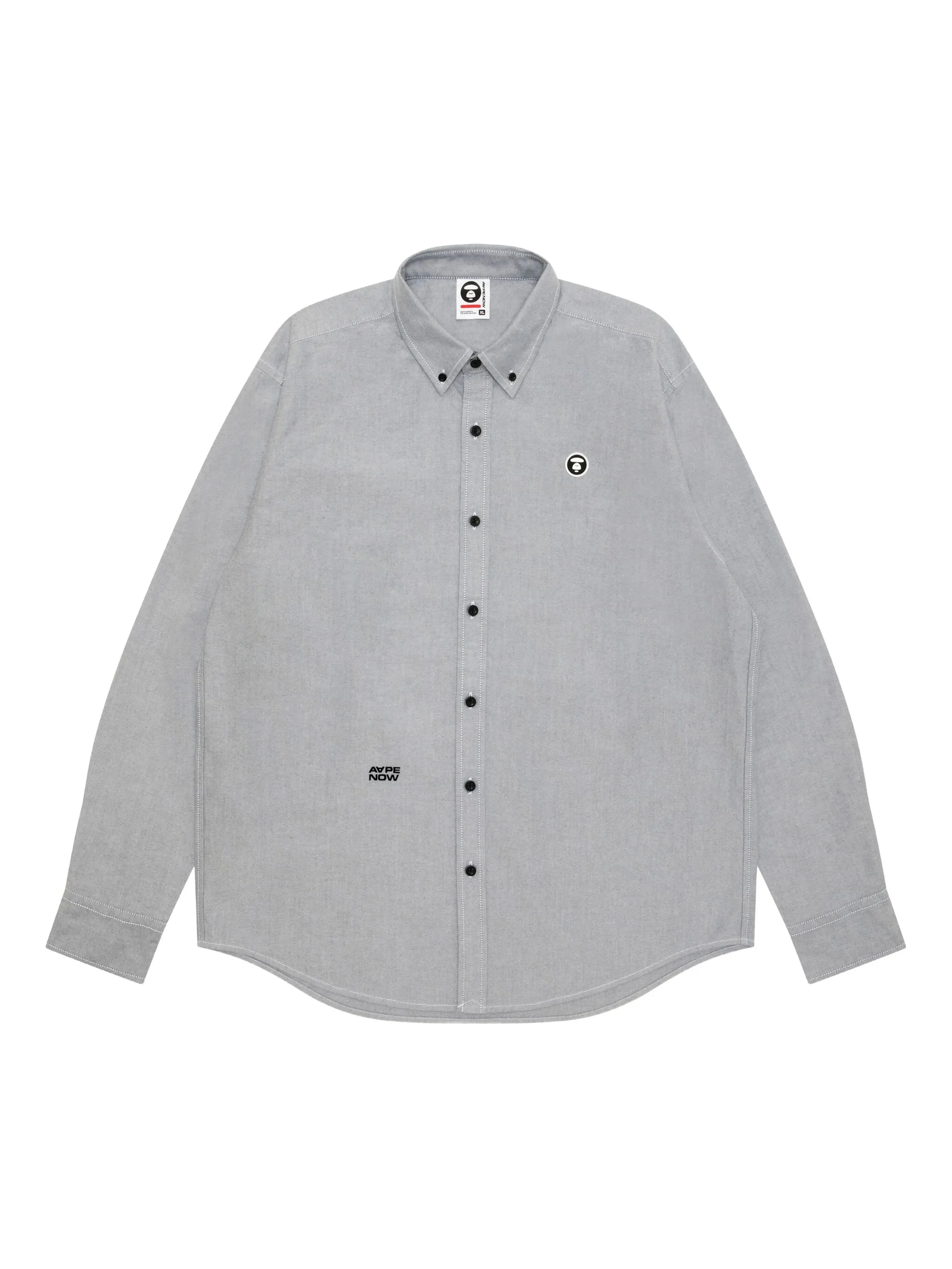 

Рубашка с вышитым логотипом Aape By A Bathing Ape, серый