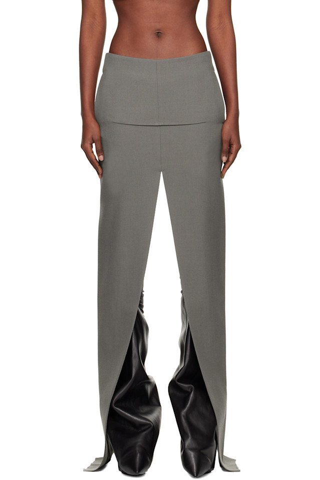 

Rick Owens Серая юбка-макси с разрезами в стиле «Конкорданс»