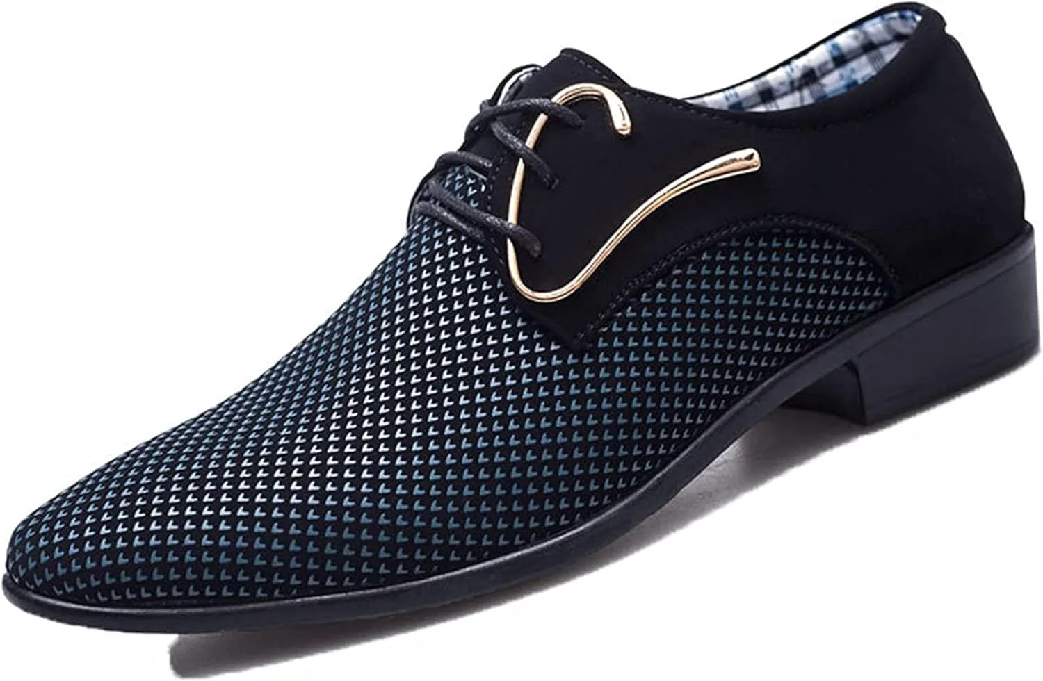 

Мужские деловые туфли Yiozoi, легкие, шнуровка, смешанные цвета, заостренные, дерби, для свадьбы, вечеринки и офиса, синий