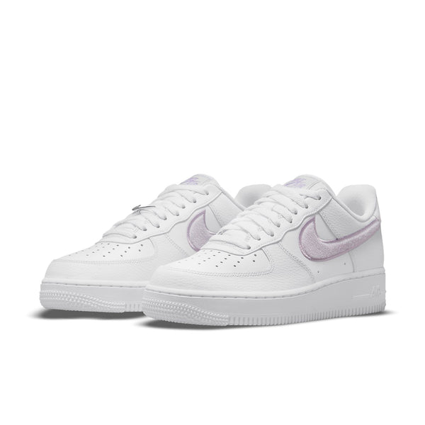 Кроссовки air force 1 chenille swoosh - white lilac' Nike, белый — фото 3