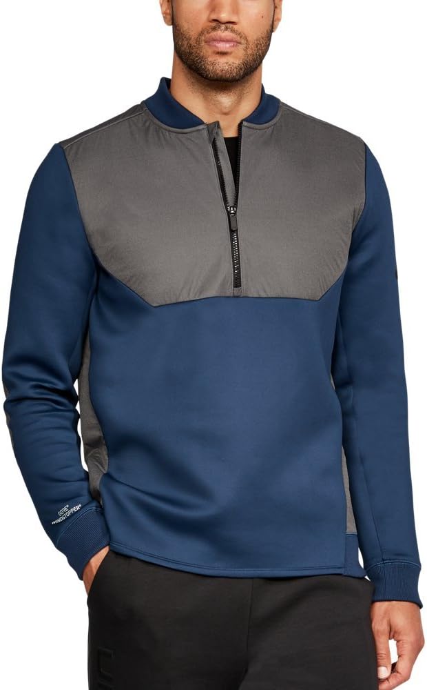 

Under Armour мужская флисовая куртка UA Unstoppable Gore Windstopper 1⁄2 Zip Blue, Nighttime Blue/ True Gray Heather/ Reflective