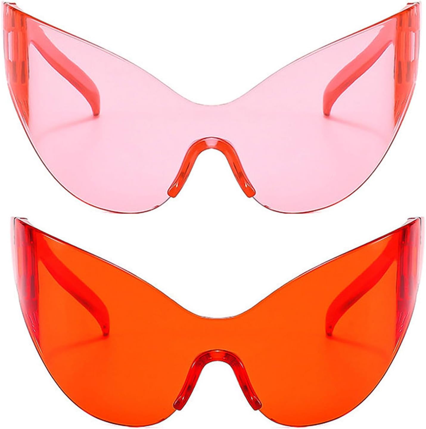 

Хелена, большие спортивные солнцезащитные очки в стиле Y2K для женщин и мужчин, модные солнцезащитные очки-щитки, цельные солнцезащитные очки, большие солнцезащитные очки helena, Orange+pink