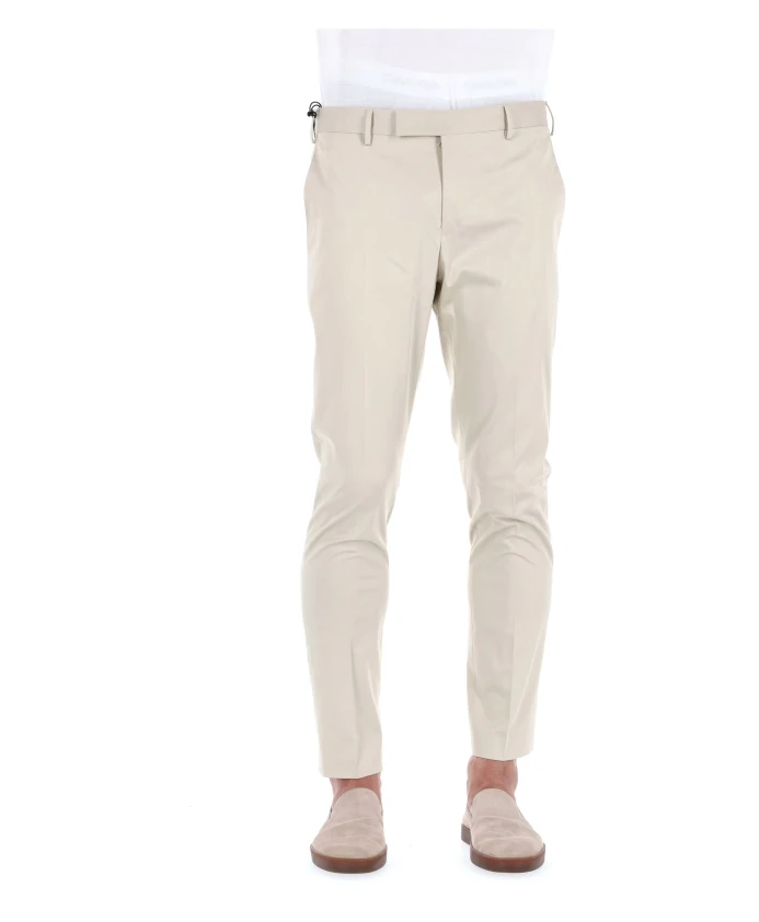 

Брюки из хлопка бежевого цвета, модель dieci. Pt Torino, бежевый