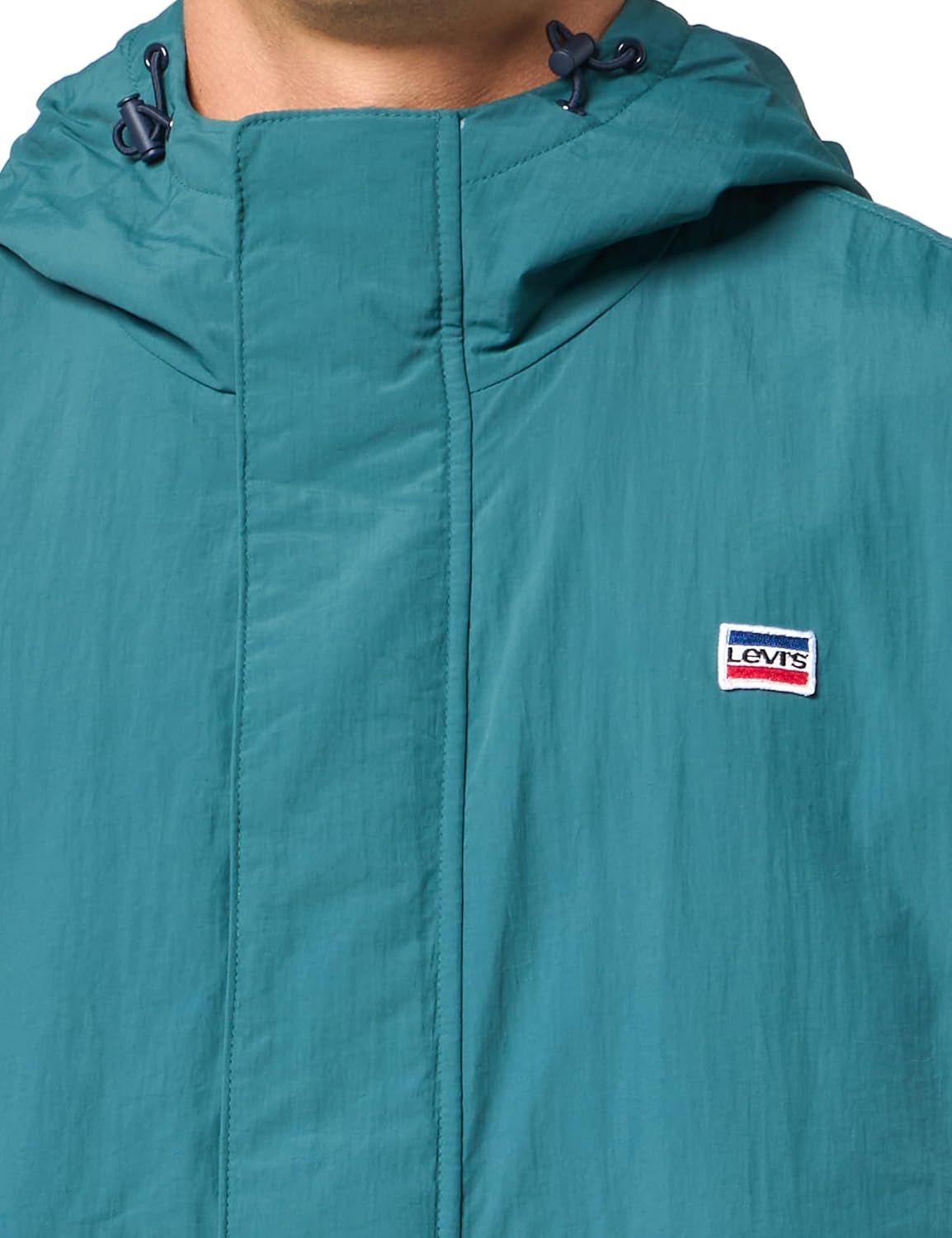 Levi's mens Мужская ретро-ветровка Levi's в цветных блоках, New Atlantis Blue Color Block — фото 2