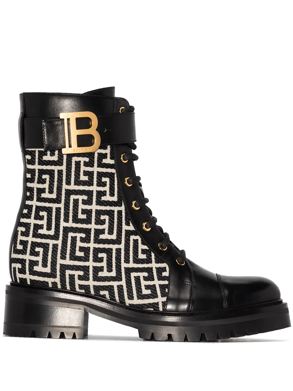 Ботинки Ranger Romy с монограммой BALMAIN, черный