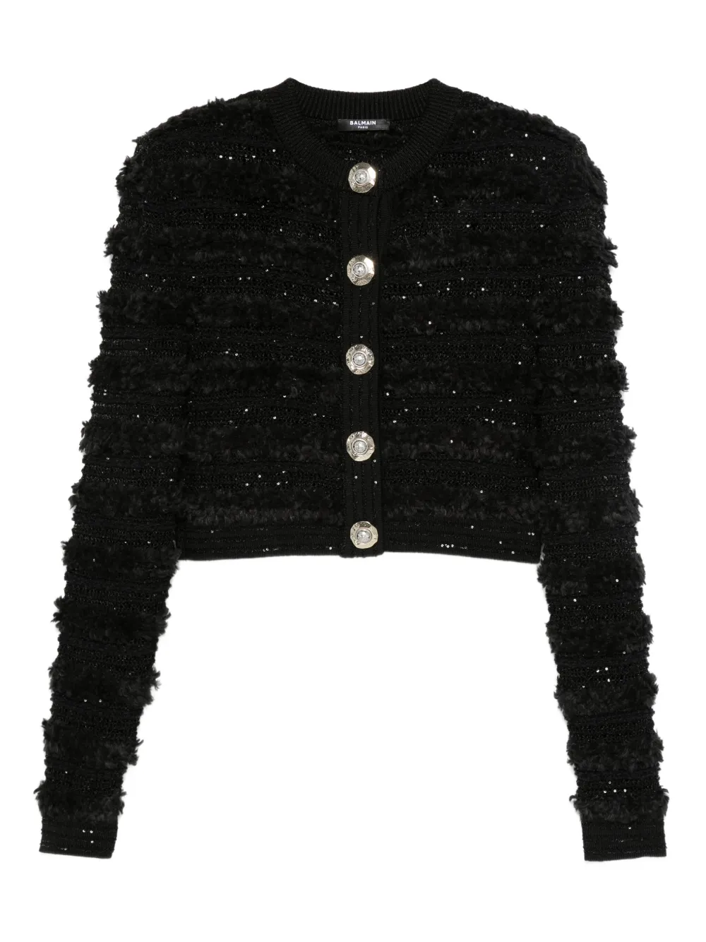 

Кардиган, украшенный пайетками BALMAIN, черный