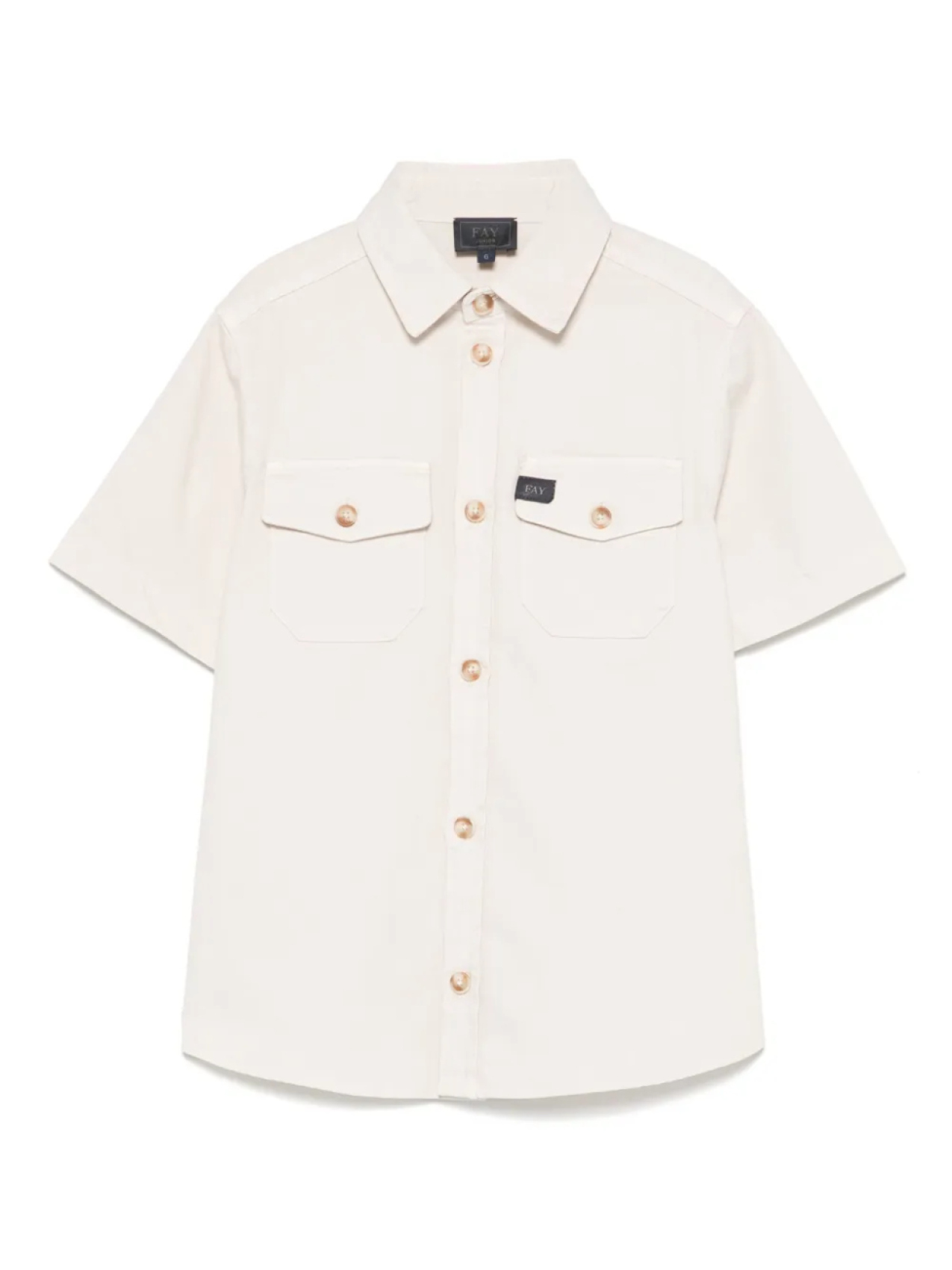 

Поплиновая рубашка Fay Kids, нейтральный