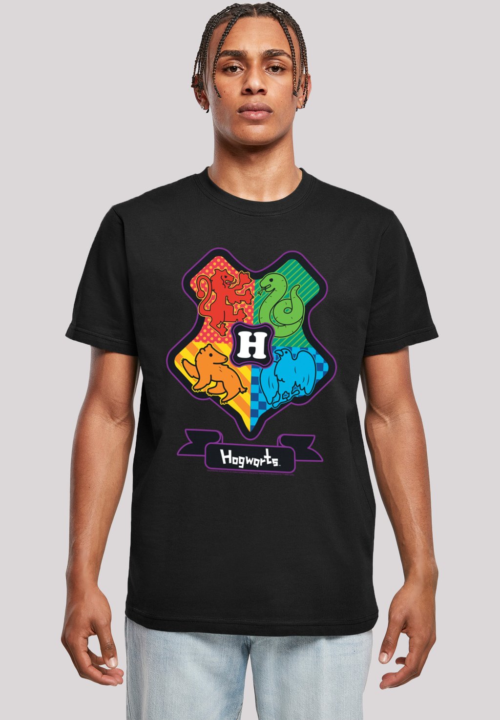 

Футболка с принтом HARRY POTTER HOGWARTS JUNIOR CREST F4NT4STIC, черный