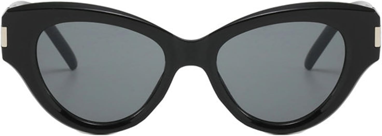 

Солнцезащитные очки Willochra Fashion Cat Eye для женщин, ретро-очки в стиле Y2K с градиентным переходом цвета, модные очки для мужчин для активного отдыха, черные панк-очки, C1