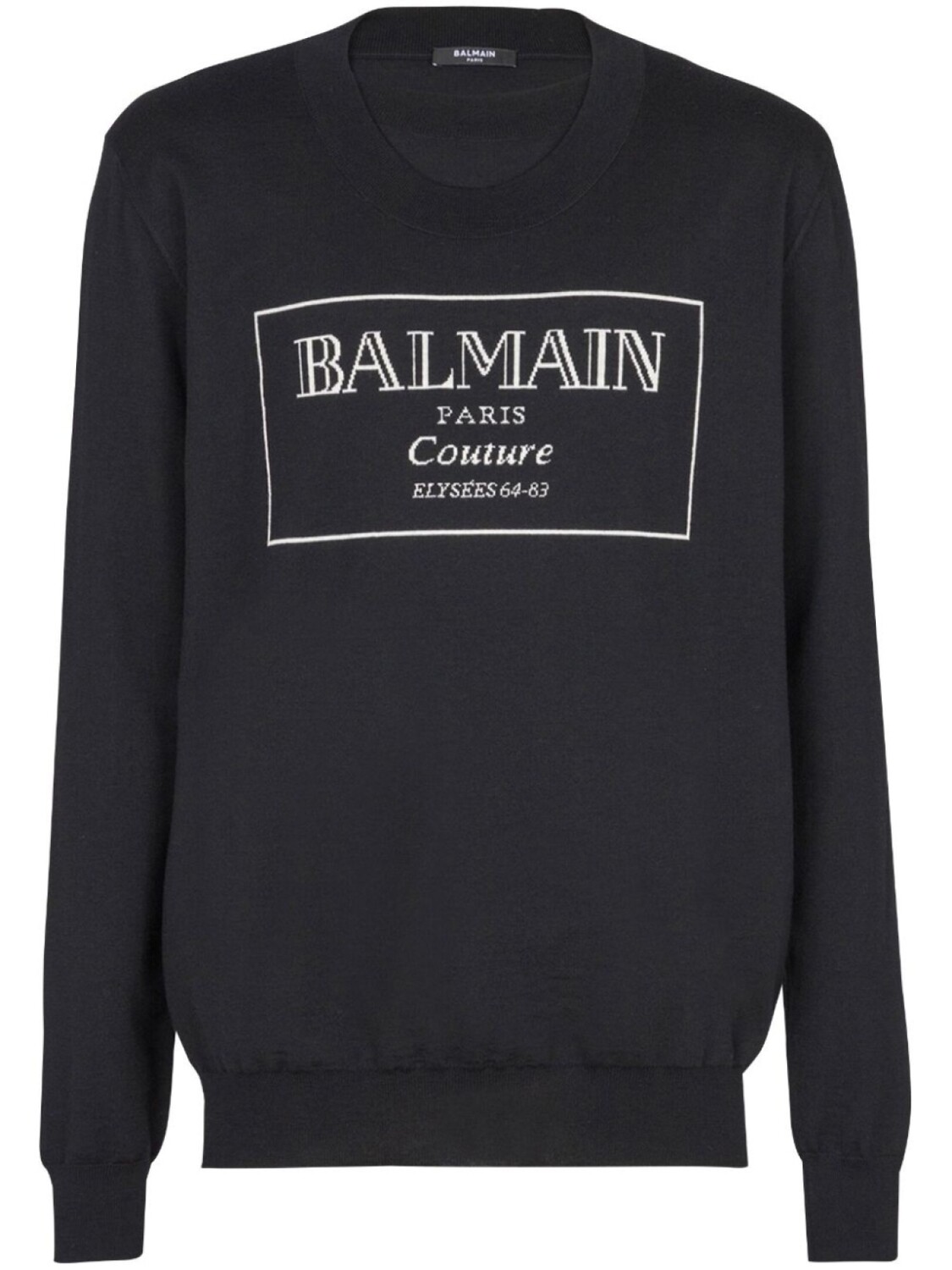 

Джемпер Couture Label вязки интарсия Balmain, черный