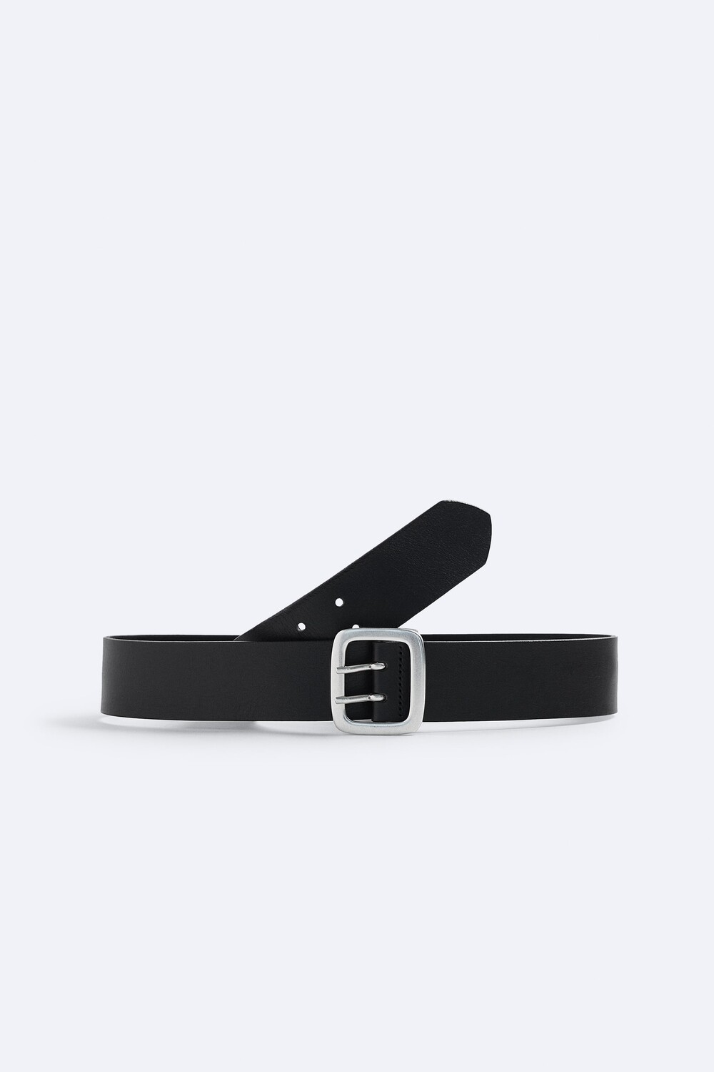 

Широкий кожаный ремень Zara, черный