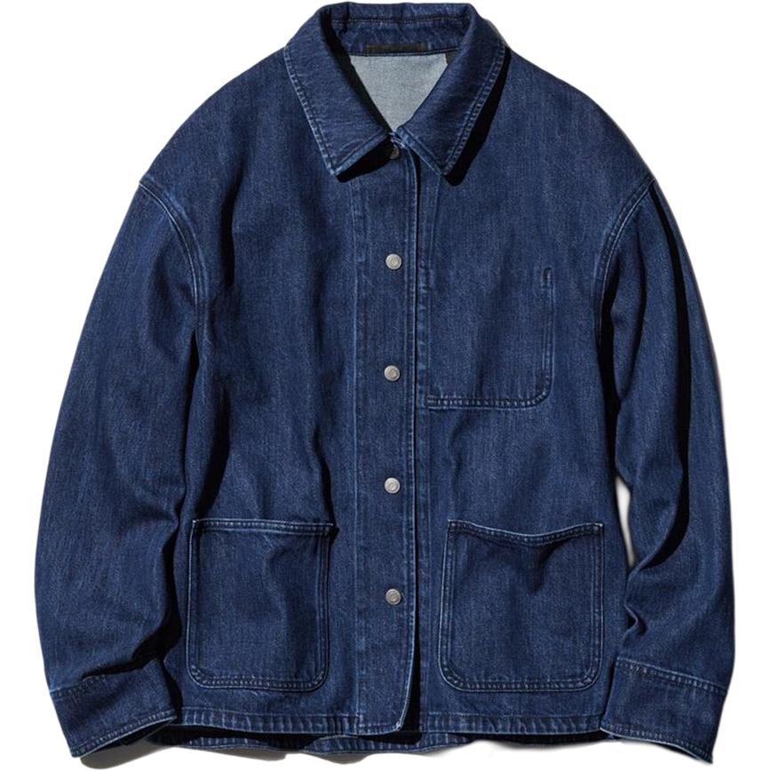 Джинсовая куртка женская тёмно-синяя UNIQLO — фото 2