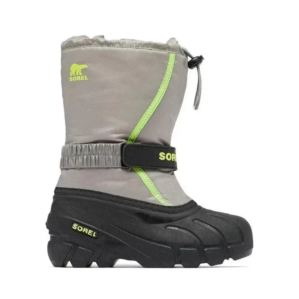 Детские водонепроницаемые утепленные зимние ботинки Sorel Flurry-Gray ZAP954 — фото 2