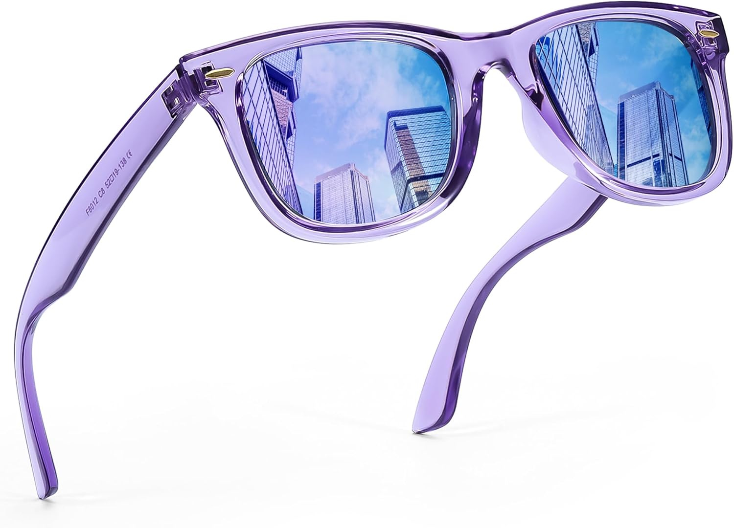 

Солнцезащитные очки FancyPink Retro с зеркальными линзами и поляризацией для женщин | Легкие и модные солнцезащитные очки с защитой от УФ-излучения UV400, A1-purple Frame Purple Mirror Sunglasses