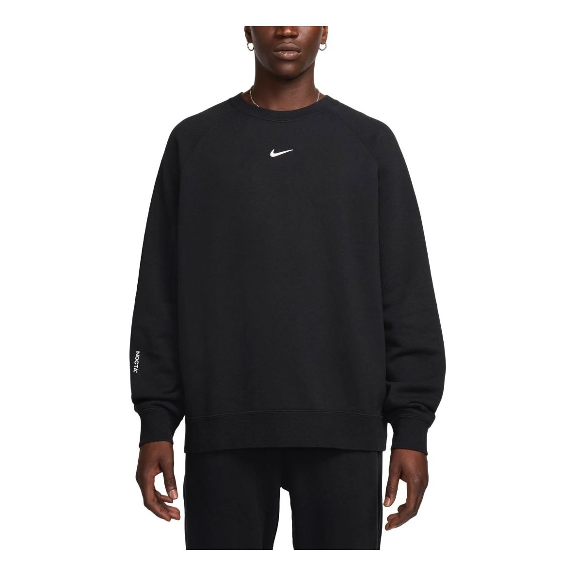 

Спортивная толстовка Nike x NOCTA Fleece CS Crewneck Sweatshirt 'Black White' FN8160-010, черный
