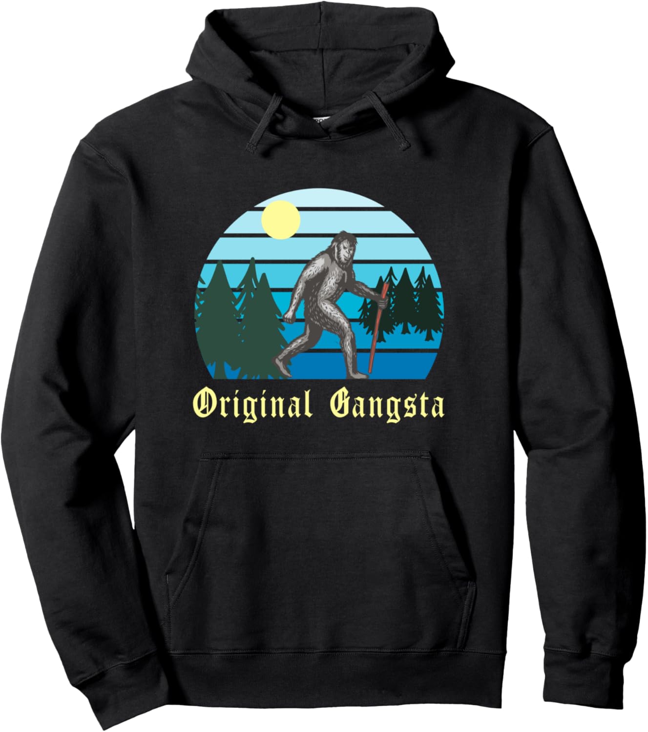 

Оригинальная гангстерская толстовка Bigfoot Gangsta Apparel Co, черный