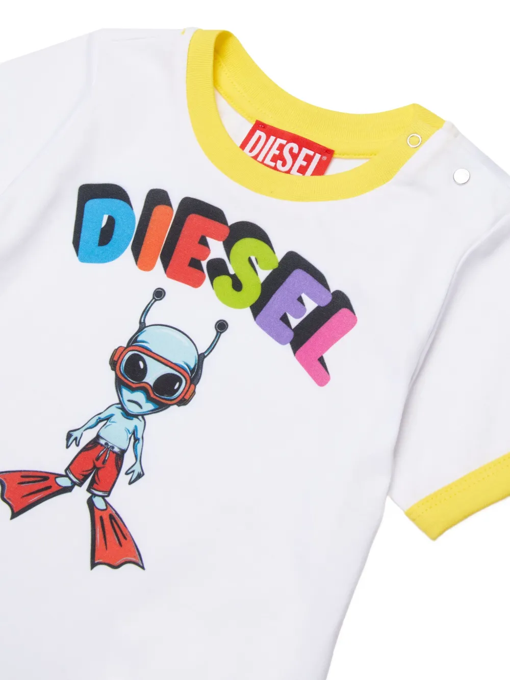 Футболка Mtirulb с графичным принтом Diesel Kids, белый — фото 3