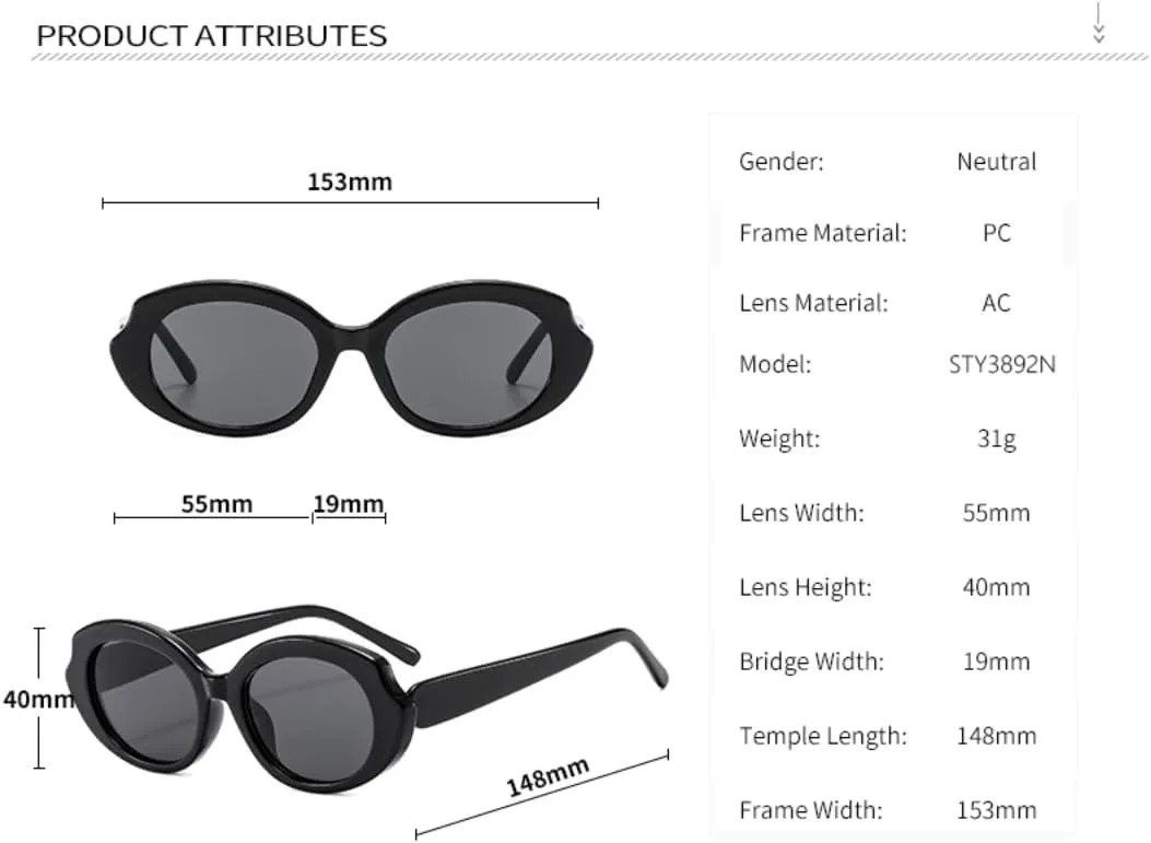 

Солнцезащитные очки с защитой UV400 | Овальная оправа, синие линзы с заклепками | для женщин и мужчин, для занятий спортом на открытом воздухе и вождения DSVIGF, C6