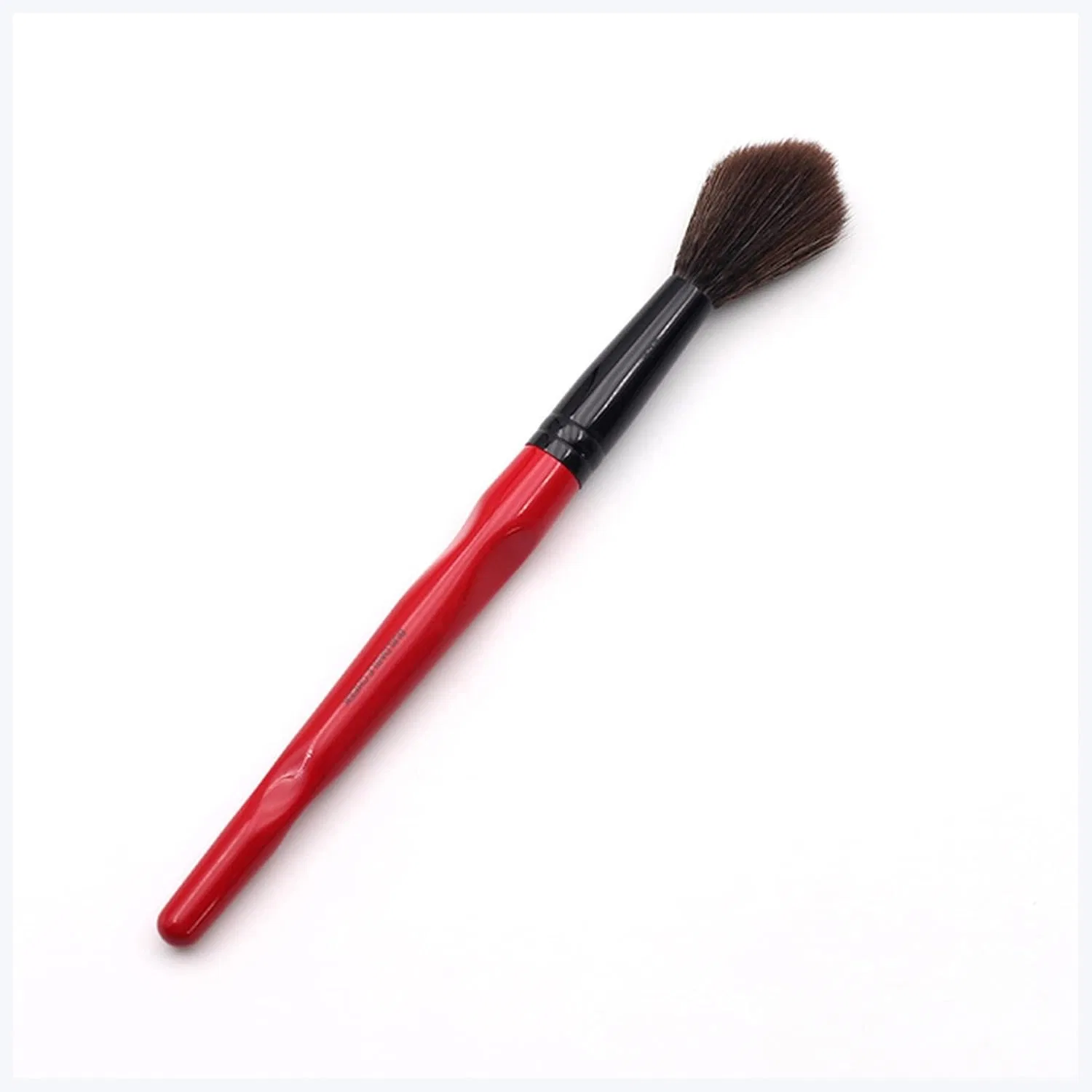 Кисть для румян DUnLap Classic Red Plastic Long Handle Long Fluffy Synthetic Buildable Blush
