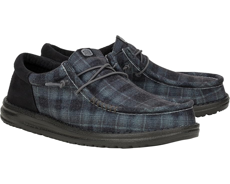 

Лоферы Hey Dude Wally Funk Waffle, цвет Black Plaid