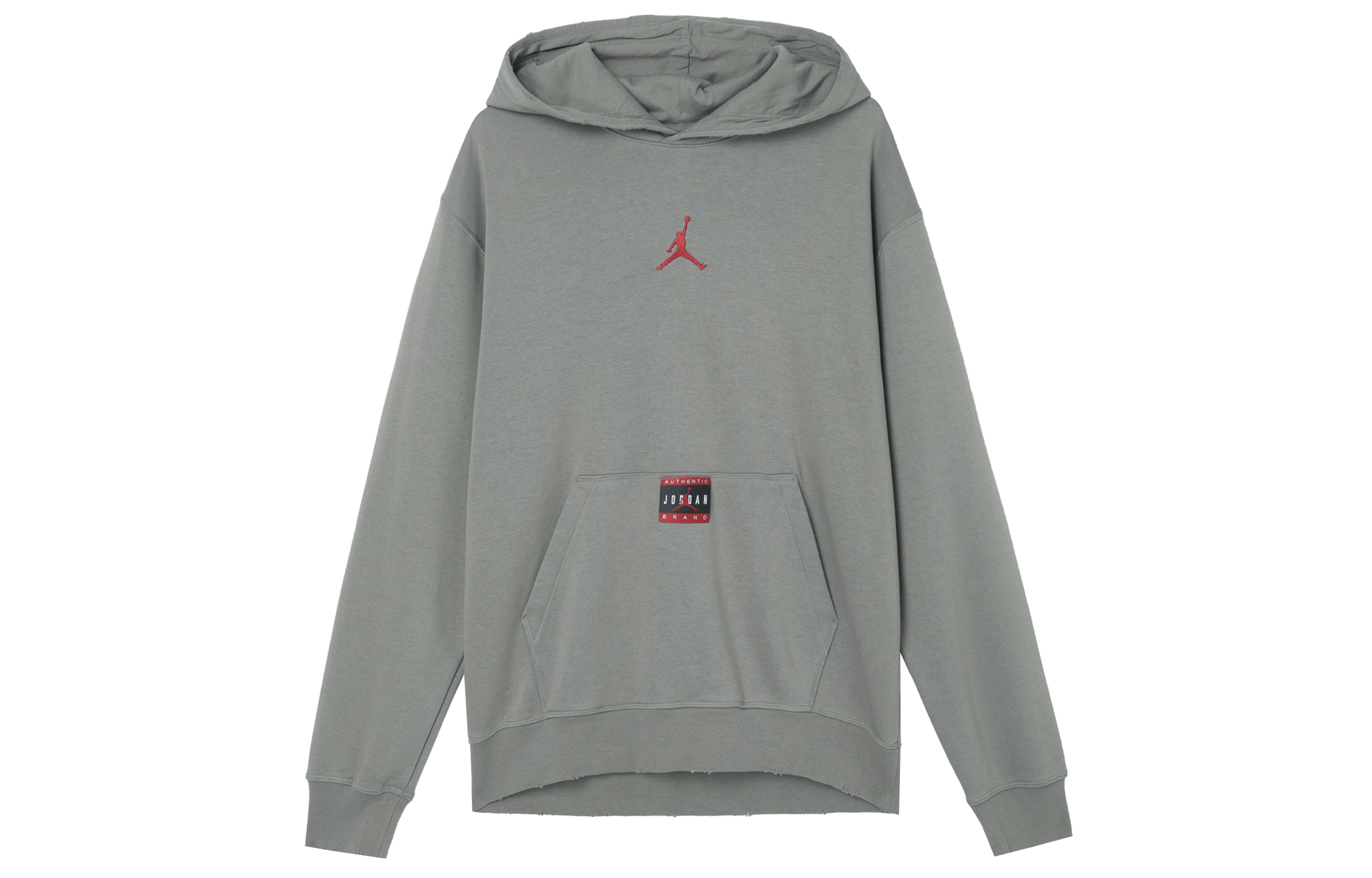 

Мужской флисовый пуловер с капюшоном JORDAN Brooklyn, Asphalt Gray/Gym Red