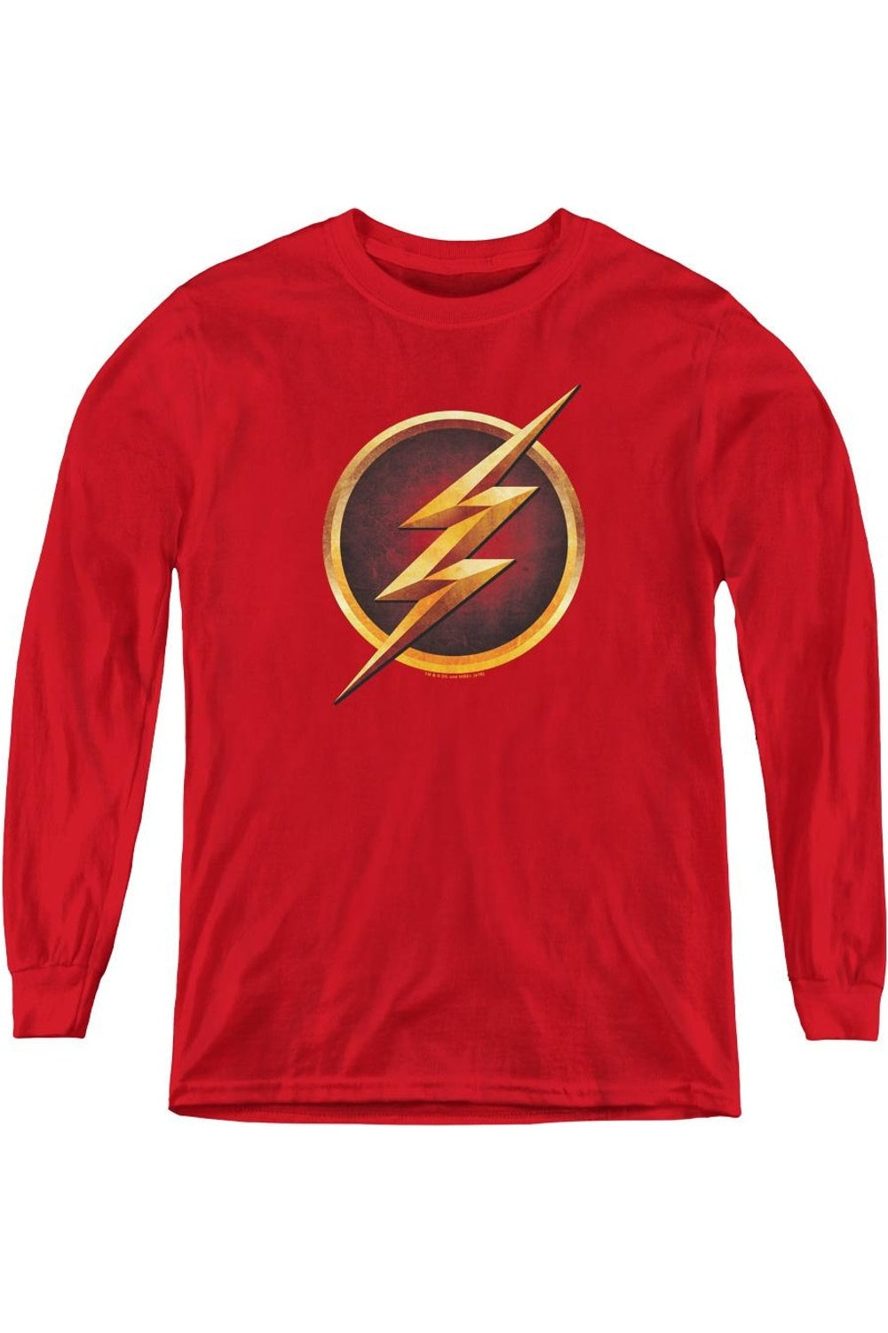 

Футболка с длинным рукавом The Flash Chest Logo для детей Gildan, красный