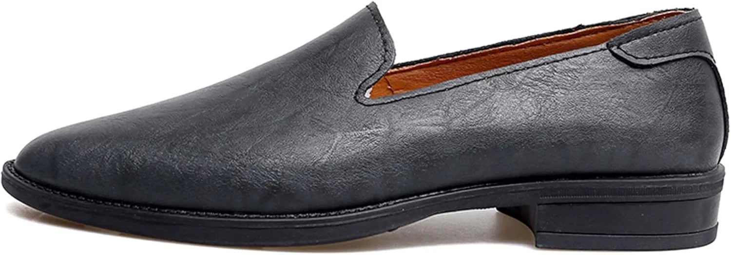 Мокасины классические Leather Shoes, черный — фото 4