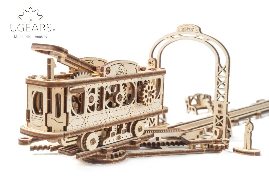 

UGears, механическая складная модель, трамвайная линия, серия Mechanical Town