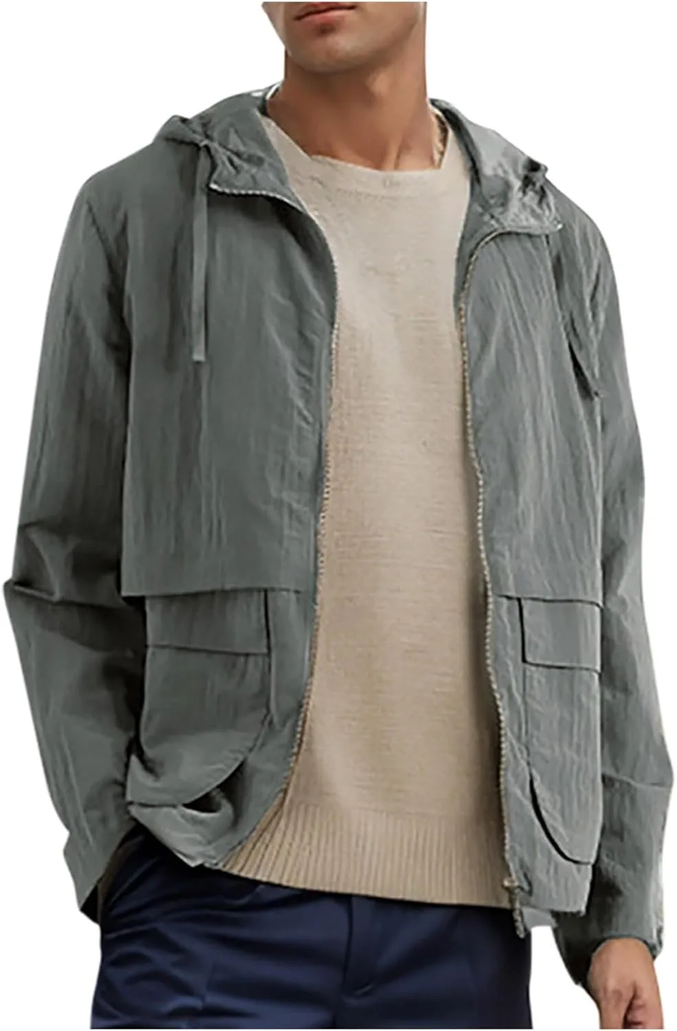 

Мужская толстовка с капюшоном на молнии Lightweight Big and Tall